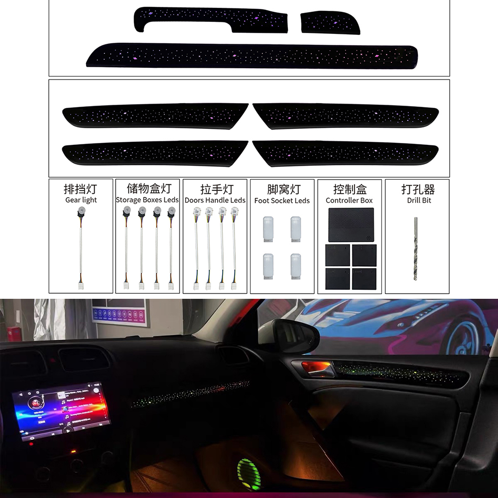 Led Ambient Interior Car Lights App Control - Auto Innen Beleuchtung Upgrade LED Umgebungs