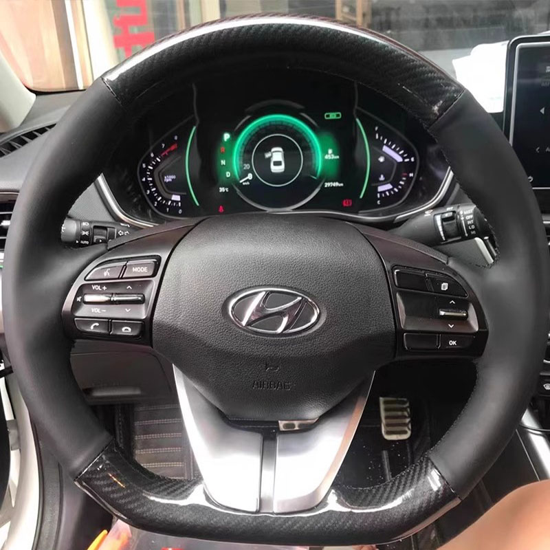 Car Steering Wheel Cover Anti Slip Breathable - Für Hyundai Elantra 4 2016-2019 Ioniq