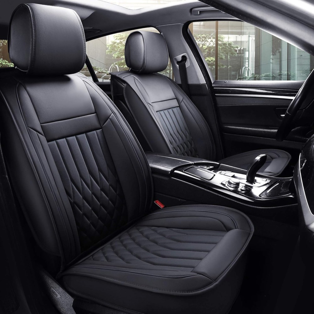 Leather Car Seat Covers Full Set Universal - 5-teilige Autositzbezüge, komplettes Set aus wasserdichtem