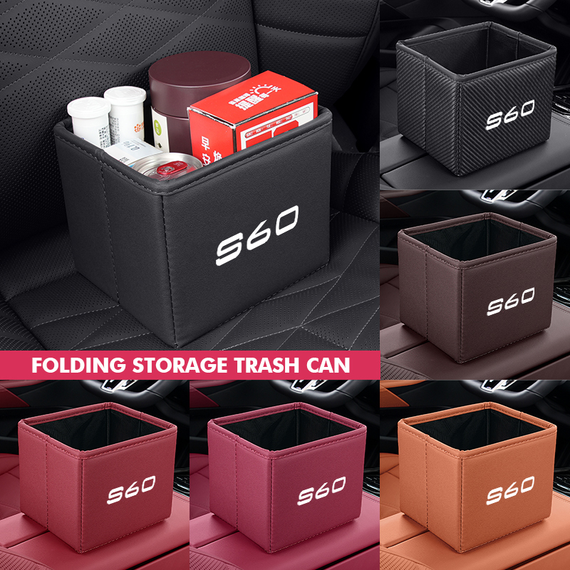 Waterproof Car Trash Can With Lid - Auto-Mülleimer, faltbar, wasserdicht, Organizer-Tasche für Volvo