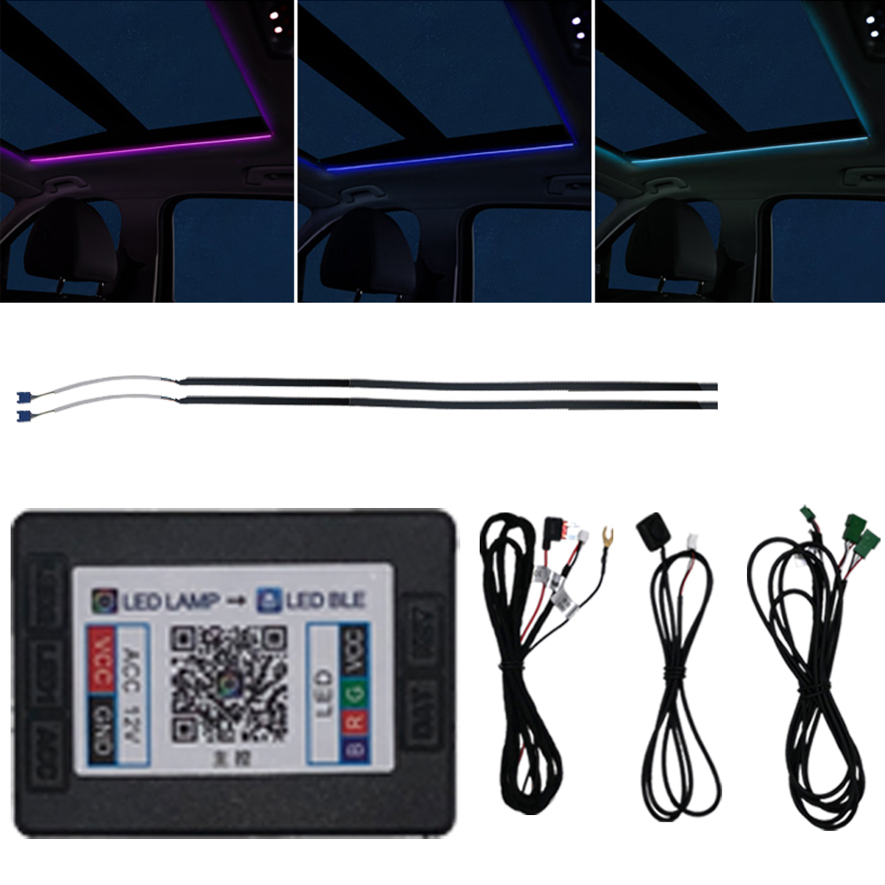 Led Ambient Interior Car Lights App Control - 2pcs 110cm Schiebedach LED-Streifen Symphonie Umgebungs