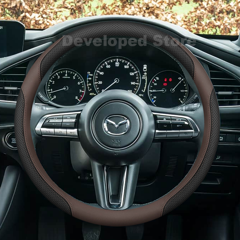 Car Steering Wheel Cover Anti Slip Breathable - Lenkradbezug für Mazda 3 Axela BP