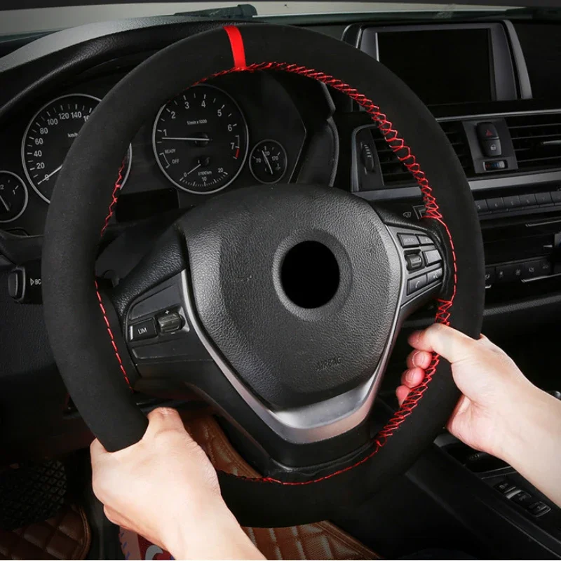 Car Steering Wheel Cover Anti Slip Breathable - Universal 38 cm Auto Lenkrad Abdeckung