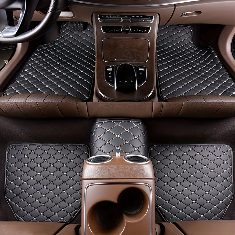 5-teiliges Universelles PU-Led – Car Floor Mats Universal Waterproof Leather Bewertung und Preis
