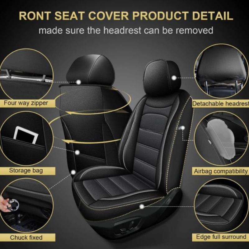Schwarzer Universeller Sitzbez – Leather Car Seat Covers Full Set Universal Bewertung und Preis