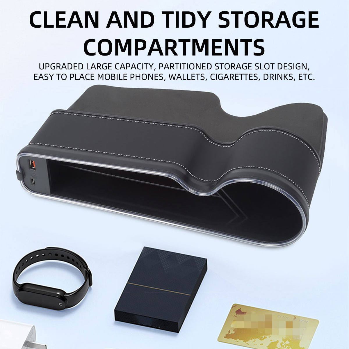 Auto-Sitzspalt-Füller mit Getr – Seat Gap Filler Organizer With Usb Charger Bewertung und Preis
