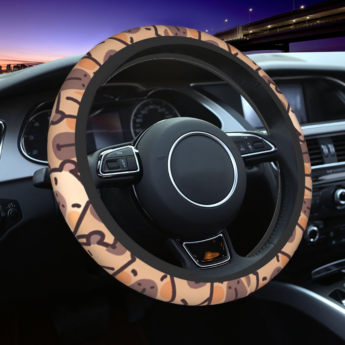 Kawaii Anime Capybara Auto Len – Car Steering Wheel Cover Anti Slip Breathable Bewertung und Preis
