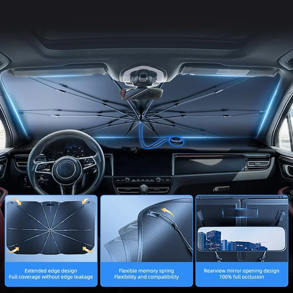 Auto-Windschutzscheiben-Sonnen – Car Sunshade Windshield Umbrella Foldable Bewertung und Preis
