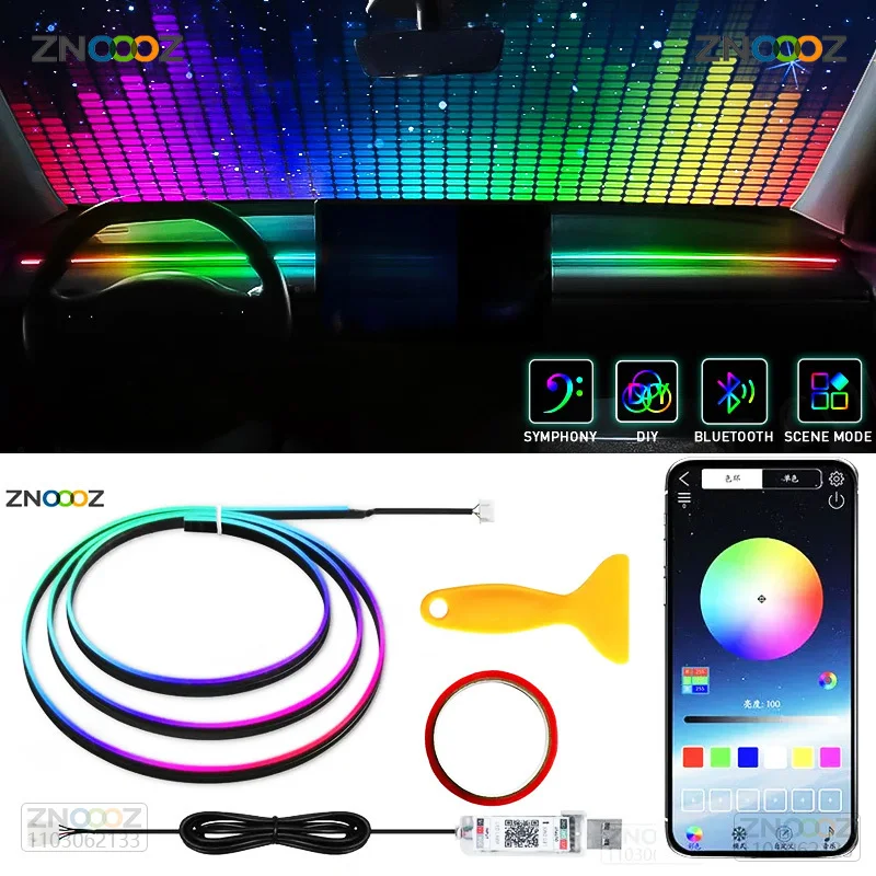 Znoooz 140cm Auto Umgebungs li – Led Ambient Interior Car Lights App Control Bewertung und Preis