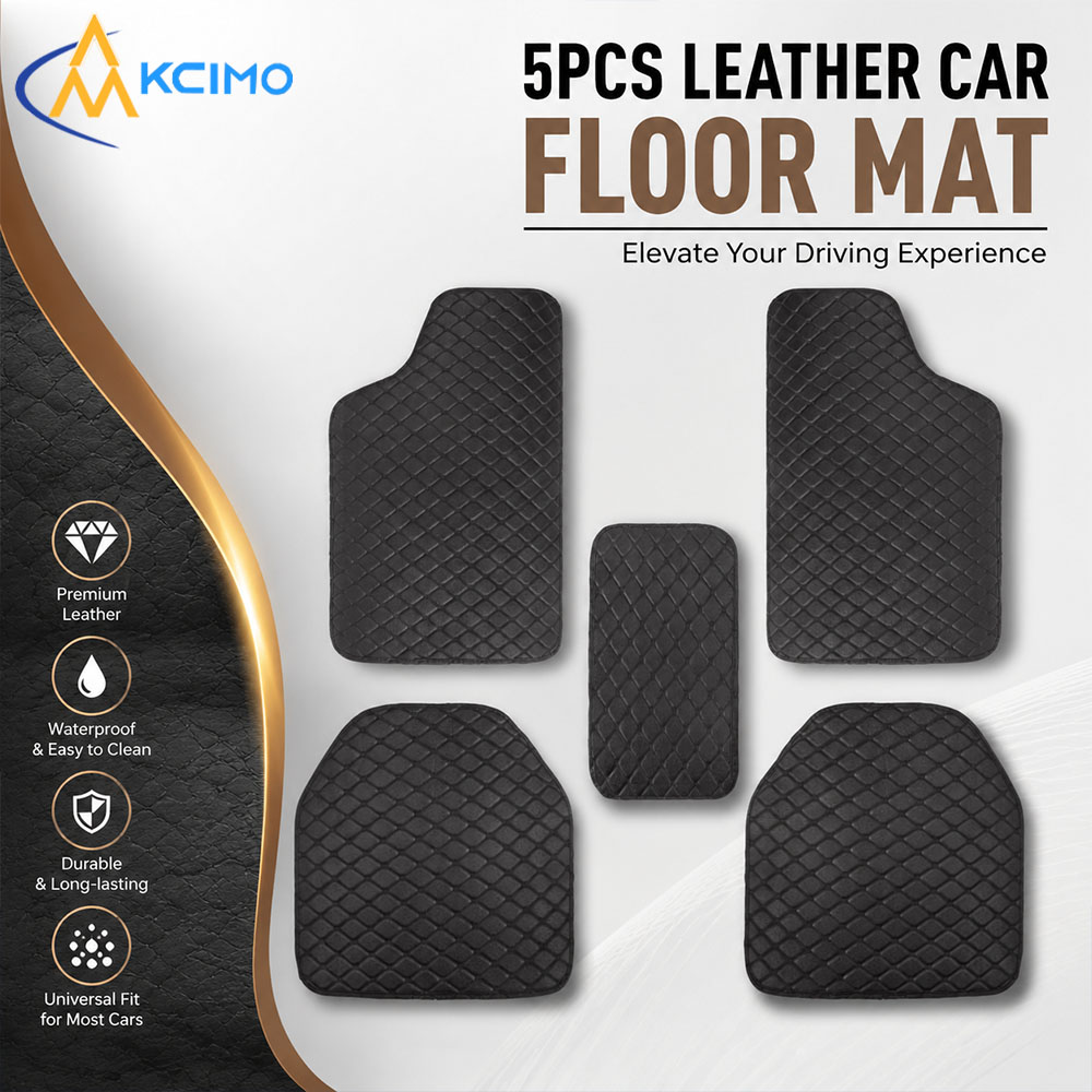 Universelle 5-teilige Leder-Au – Car Floor Mats Universal Waterproof Leather Bewertung und Preis