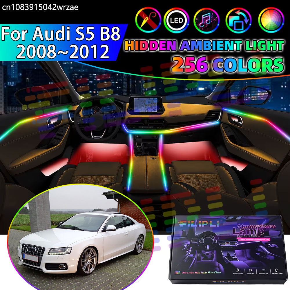 Für Audi S5 B8 2008~2012 2009  – Led Ambient Interior Car Lights App Control Bewertung und Preis