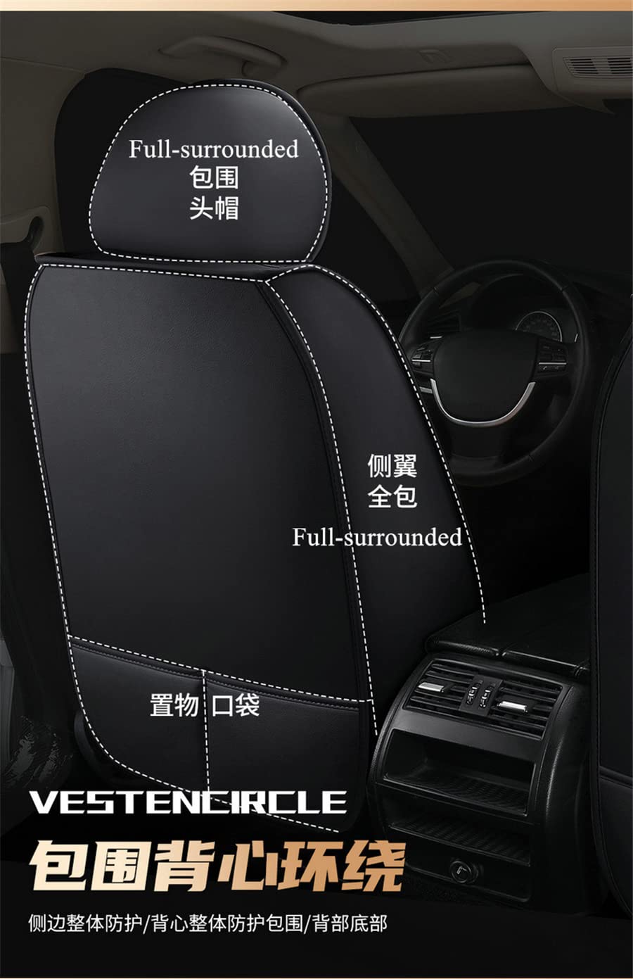 Auto-Sitzkissenbezug, PU-Leder – Leather Car Seat Covers Full Set Universal Bewertung und Preis