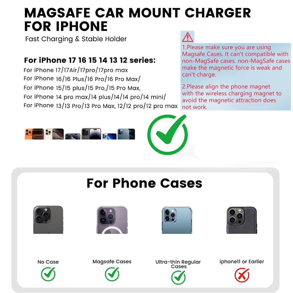 30W Schnelles Magnetisches Aut – Wireless Car Charger Mount Fast Charging Bewertung und Preis