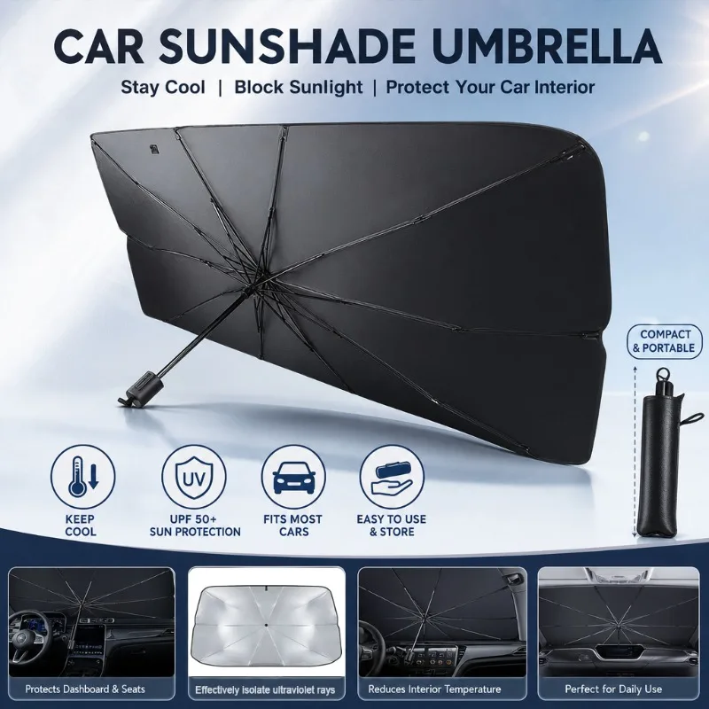 Auto-Windschutzscheiben-Sonnen – Car Sunshade Windshield Umbrella Foldable Bewertung und Preis