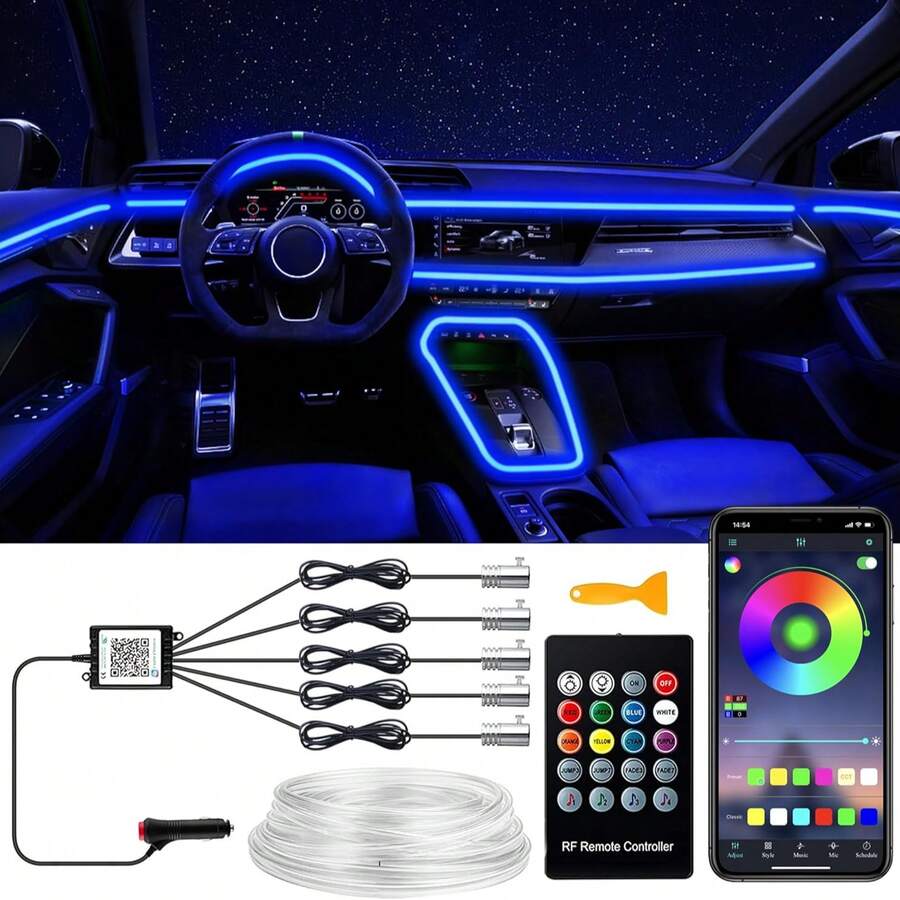 RGB 5-in-1 Ambientebeleuchtung – Led Ambient Interior Car Lights App Control Bewertung und Preis
