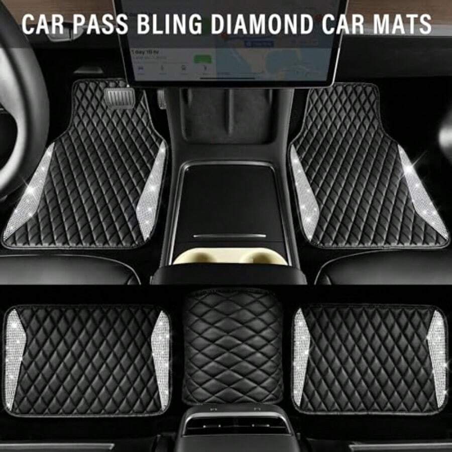 Leder-Autofußmatten Glänzende  – Car Floor Mats Universal Waterproof Leather Bewertung und Preis