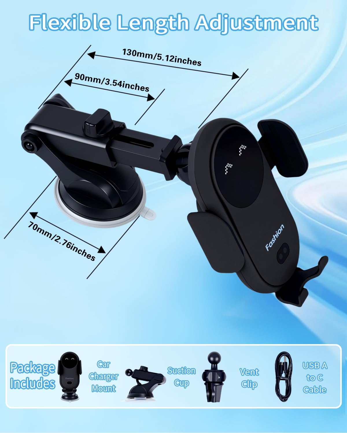 Kabelloses Auto-Ladegerät mit  – Wireless Car Charger Mount Fast Charging Bewertung und Preis