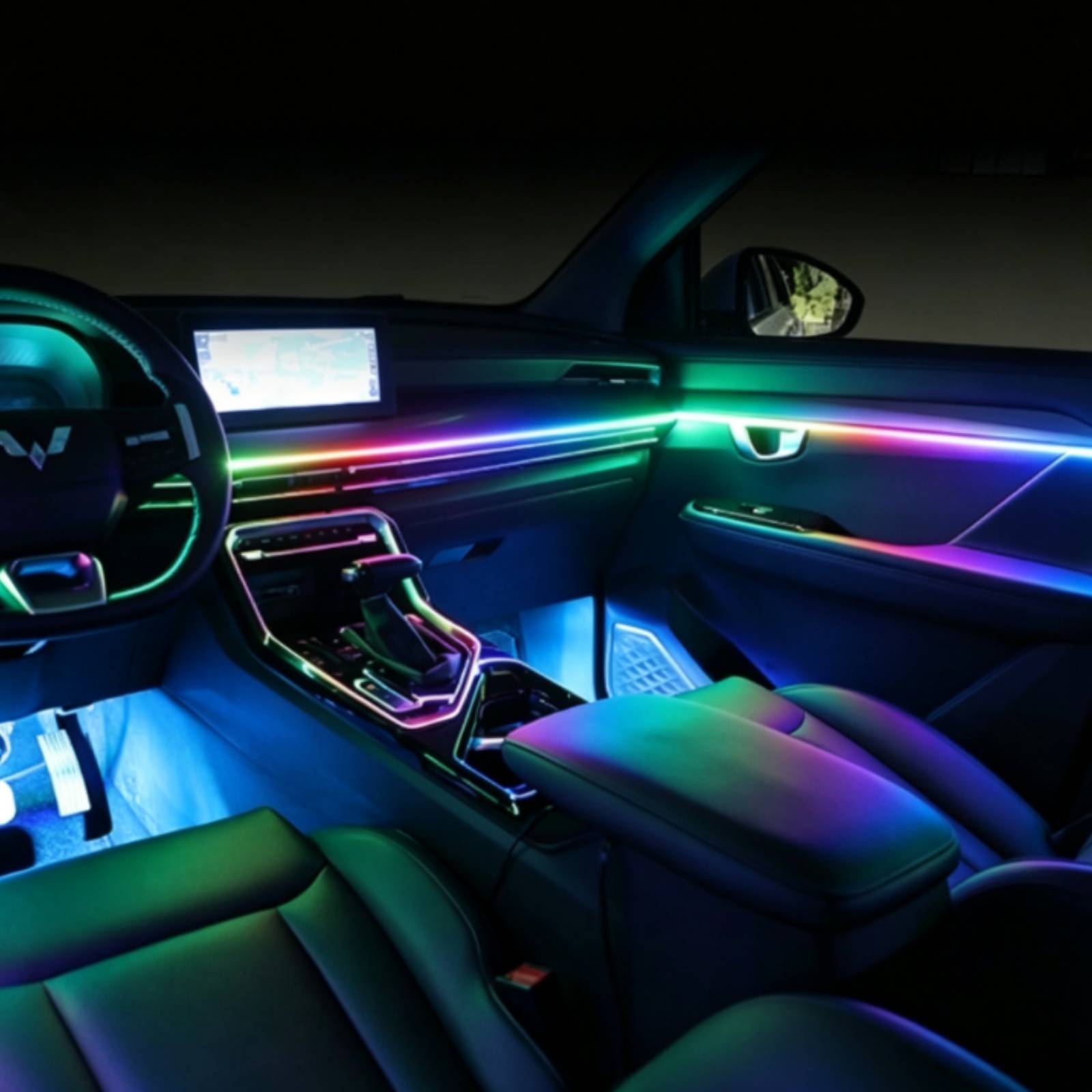6-teiliges Acryl-Innenraum-LED – Led Ambient Interior Car Lights App Control Bewertung und Preis